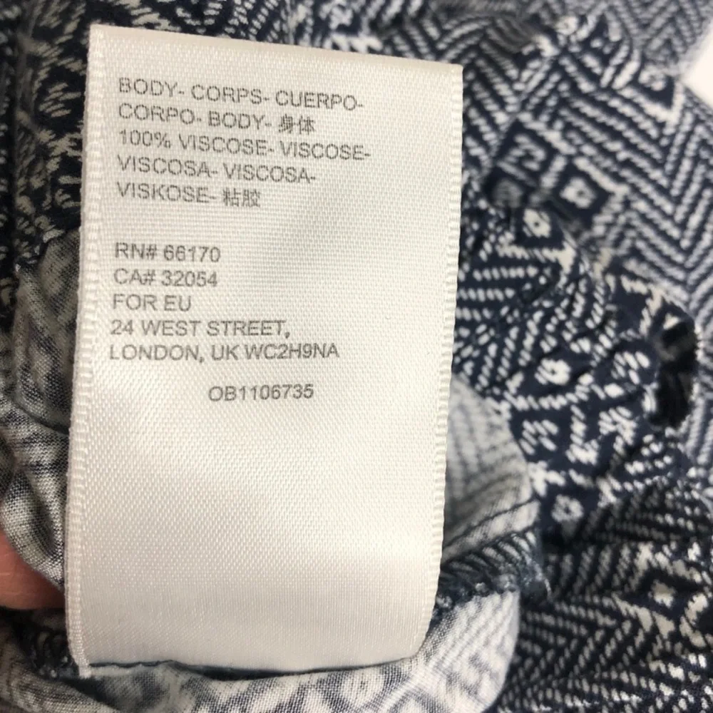 Urban Outfitters Navy and White Harem Pants Sz S